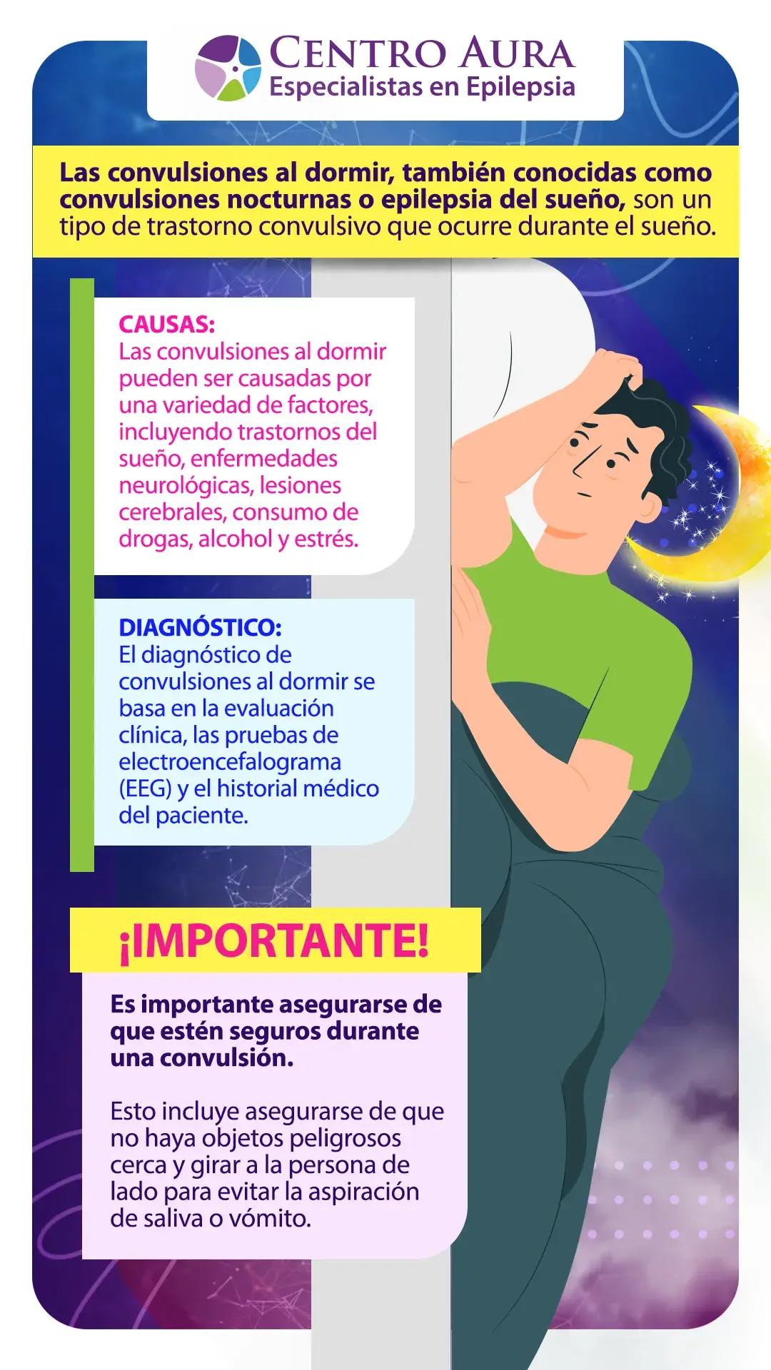 Las convulsiones nocturnas suceden durante el sueño