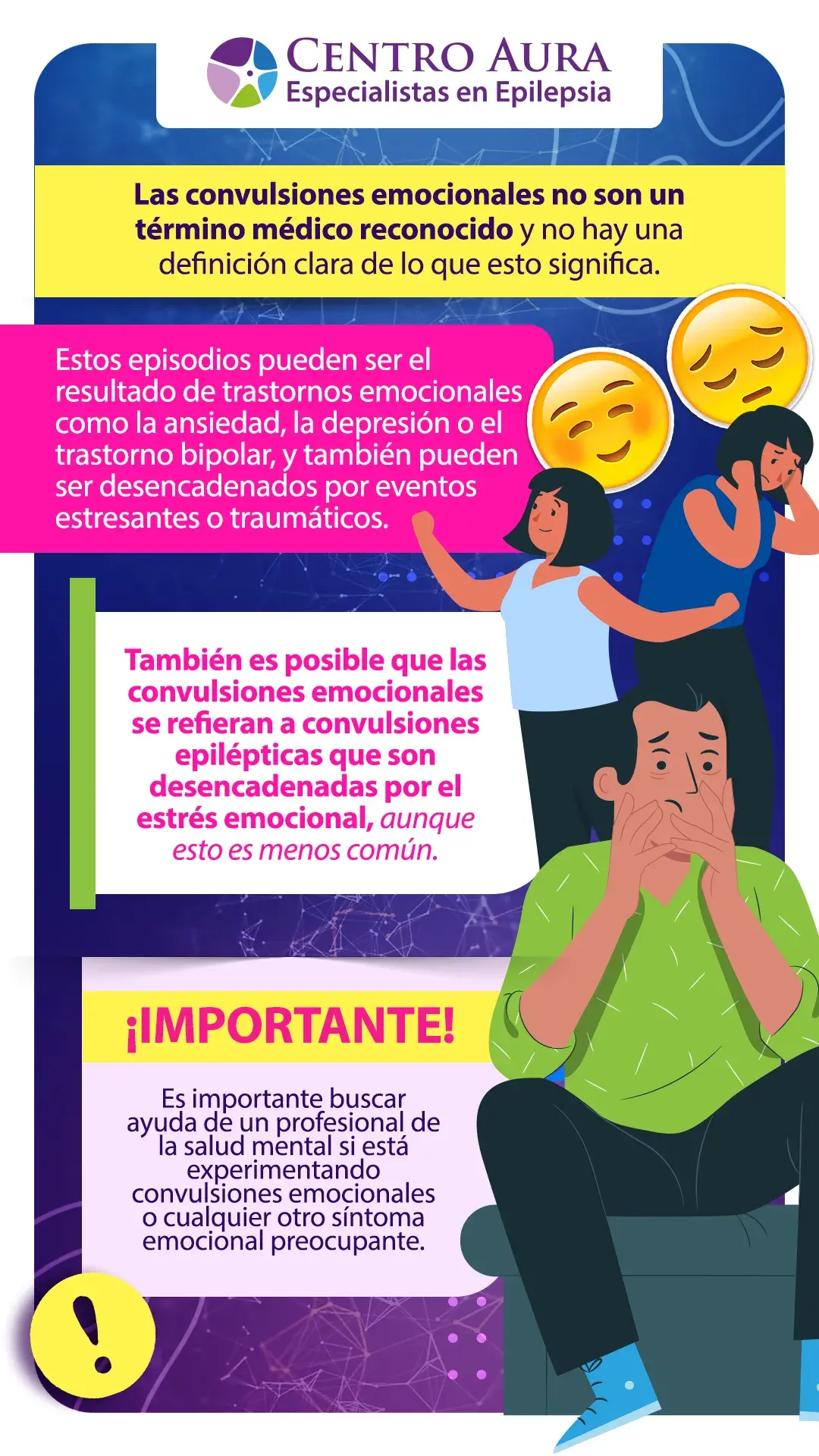 Las convulsiones emocionales son desencadenadas  cv por estrés emocional