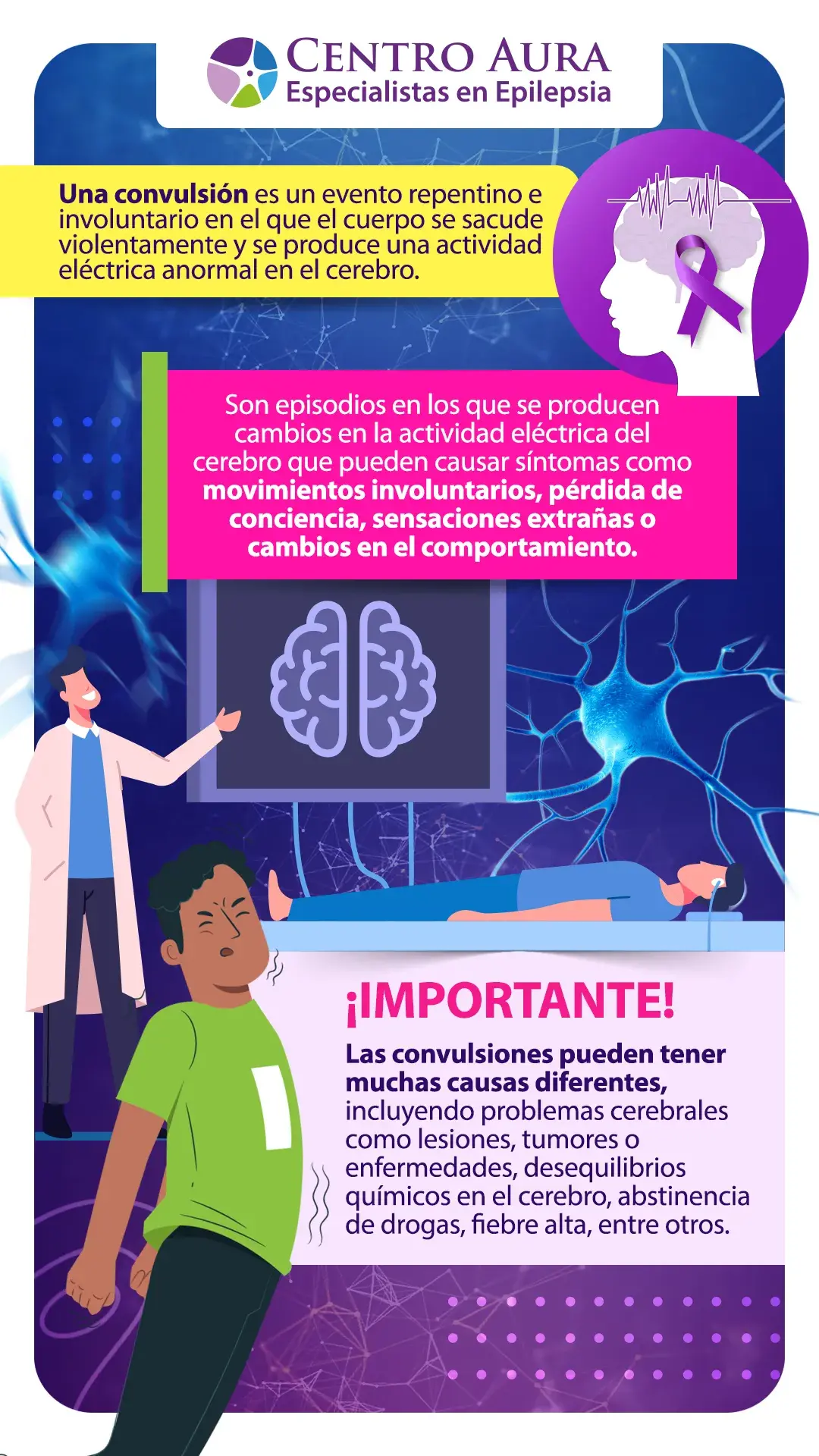 Las convulsiones dan por distintas causas distintas.