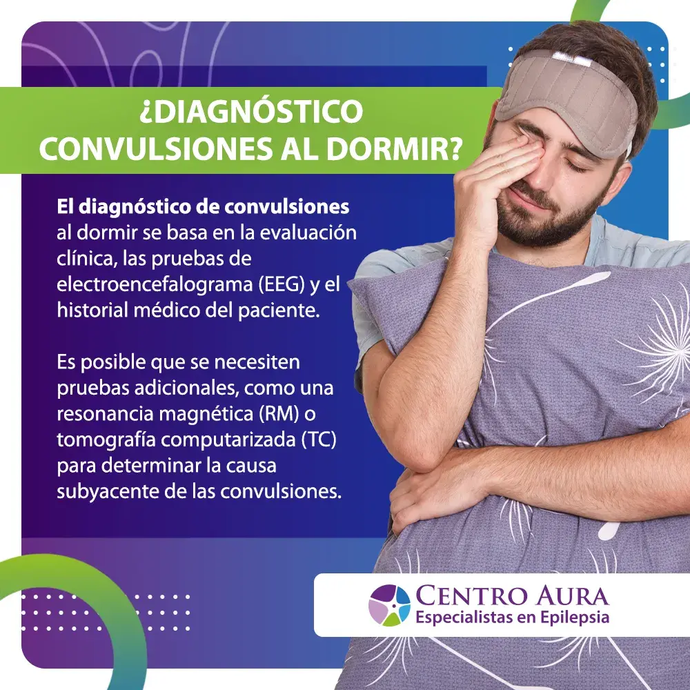 El diagnostico para las convulsiones al dormir se dapor pruebas como un electroencefalograma