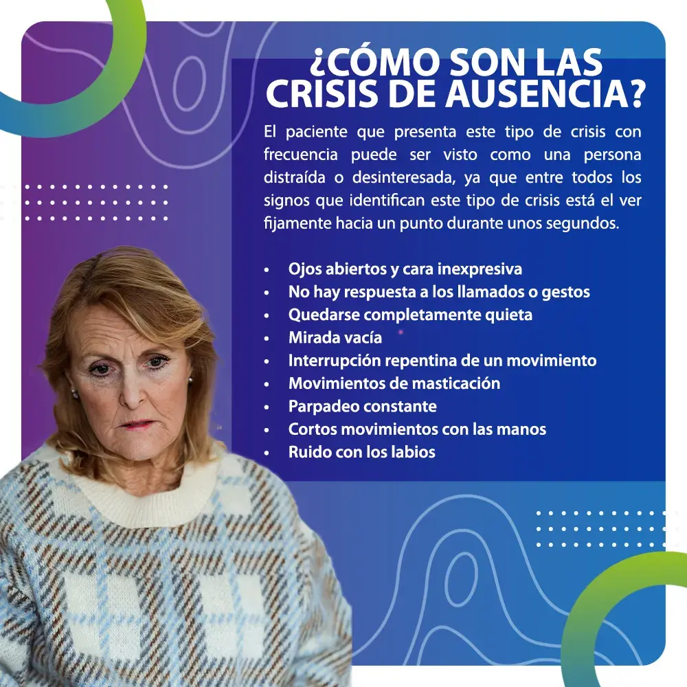 Las crisis de ausencia se identifican por mirar fijamente durante un punto