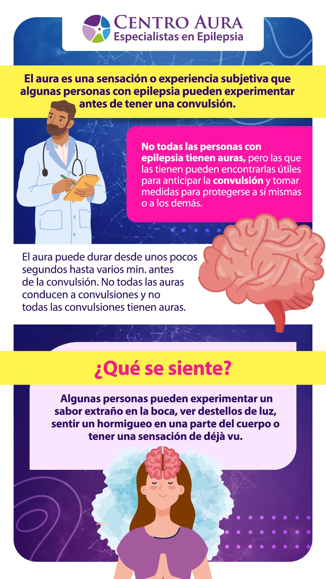 El aura epilepsia - Infografía